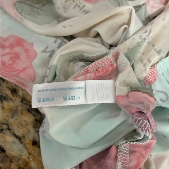 Betsey Johnson Floral Nightgown Slip Dress Cutout Ruffle Hem Size M - Picture 8 of 10